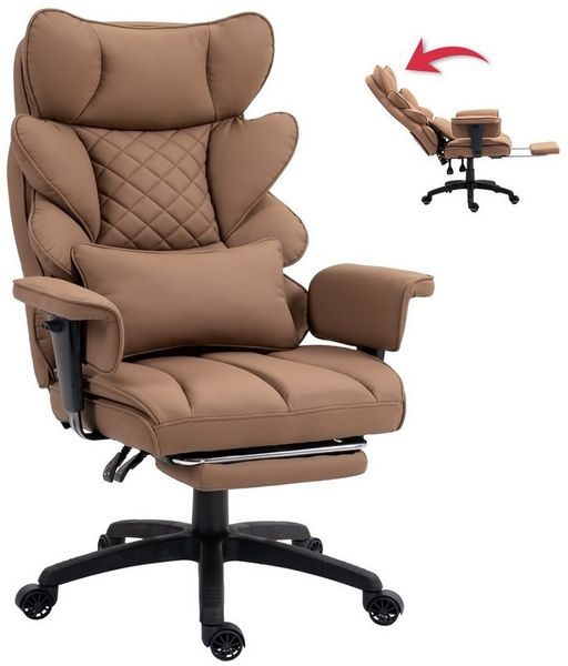 Dowinx Gaming-Stuhl Bürostuhl Ergonomisch mit Taschenfeder-Kissen (Packung), Chefsessel mit weiche Rückenlehne und verstellbare Lendenkissen