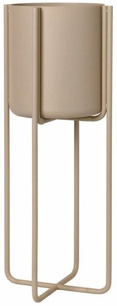 Blomus Pflanzgefäß mit Gestell KENA, Blumentopf, Pflanztopf, Stahl pulverbeschichtet, nomad, 66016