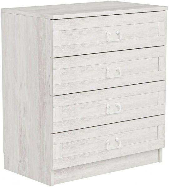 Dmora Kommode Vische, Mehrzweckkommode, Schlafzimmerkommode, Schrank mit Schubladen, 72x77 h42 cm, Weiß