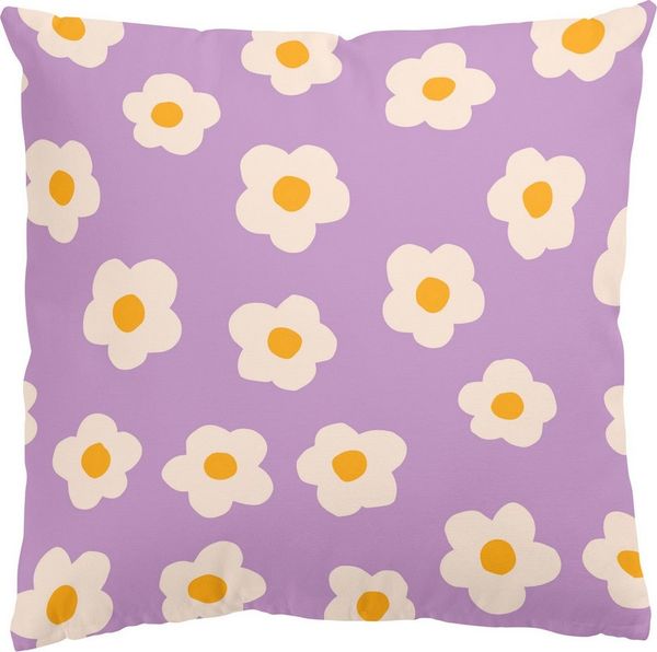 Bilderdepot24 Dekokissen draußen Kissenhülle/ Garten/ Outdoorkissen violett Muster Pop Art, Bezug mit / ohne Füllung Zierkissen Outdoor Sofa Bett