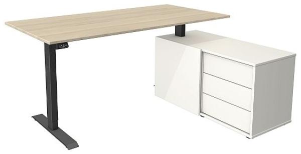 Kerkmann Schreibtisch Sitz- /Stehtisch Move 1 anthrazit 180x80x74-123 cm ahorn