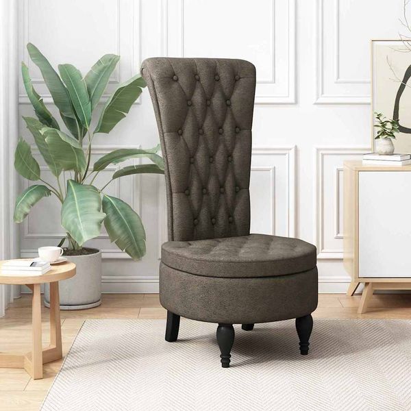 vidaXL Schlafsessel Dunkelgrau 56,5 x 70 x 110 cm Kunstwildleder 42020688