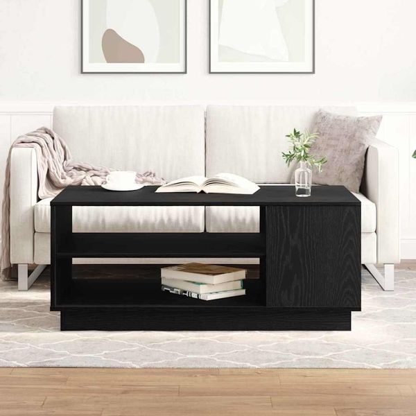 vidaXL Couchtisch Schwarz Eichen-Optik 102 x 55 x 43 cm Holzwerkstoff 862713