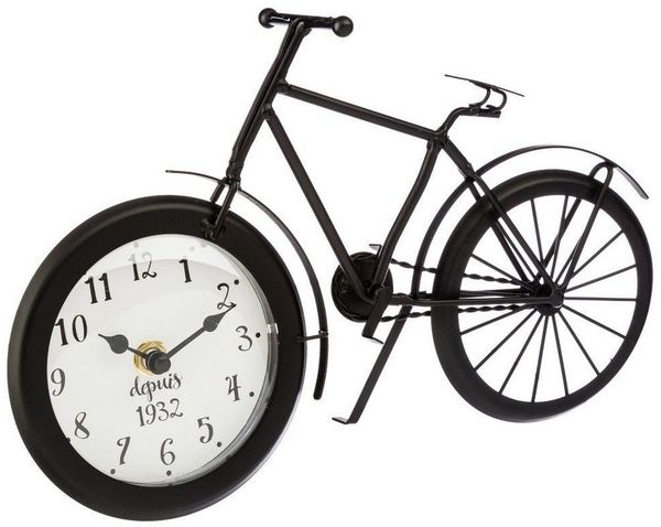 Atmosphera Créateur d'intérieur Uhr Originelle Uhr - Form : Fahrrad - Farbe : SCHWARZ - Atmosphera