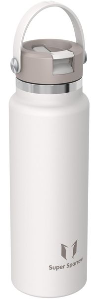 Sparrow Trinkflasche Edelstahl 1.2L - Weiter Öffnung SwivelSip Thermosflasche mit Strohhalm - BPA-frei, Auslaufsicher Trinkflaschen - Ergonomisch Thermoskanne für Sport, Reisen, Outdoor