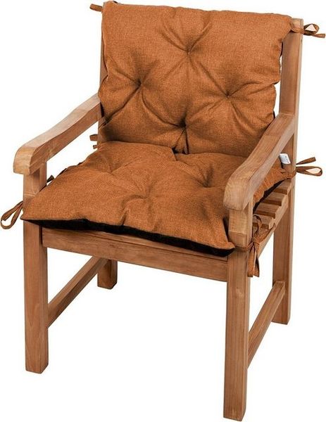 Gutekissen® Bankkissen, Sitzkissen, Rückenlehnen, Gartenkissen, Steppkissen, Doppelkissen, Sitzmöbel, Sitzbank-Kissen, Gartenschaukel, Gartenmöbel LAW (50cmx50cmx50cm, Orange)