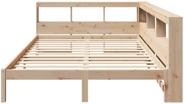 vidaXL Massivholzbett mit Regal ohne Matratze 150x200 cm Kiefernholz 3324314 Bild 4