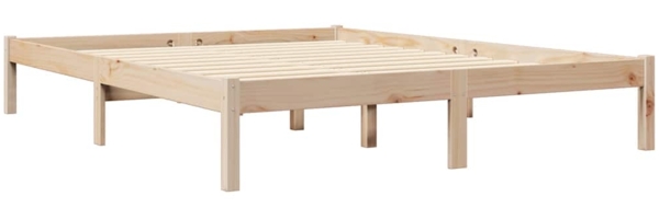 vidaXL Massivholzbett mit Regal ohne Matratze 150x200 cm Kiefernholz 3324314 Bild 6