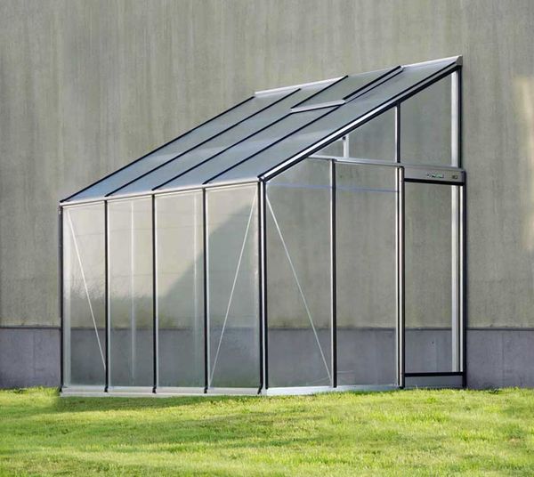 ACD Glas Anlehngewächshaus MR207H | Silber |