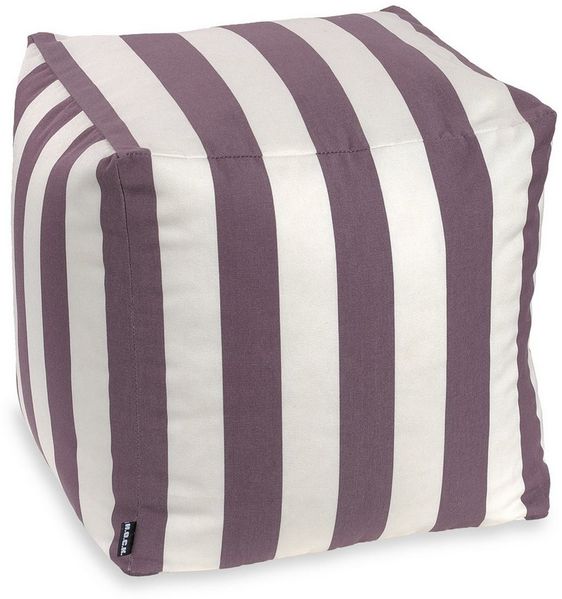 H.O.C.K. Sitzhocker H.O.C.K. Classic Streifen Outdoor Bean Cube Pouf 40x40x40cm Farben, Hocker, Sitzhocker, Pouf Hocker, Barhocker - wetterfest, vielseitig