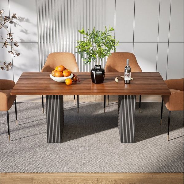 TWSOUL Esstisch Esszimmertisch 160 x 80 cm für 6–10 Personen,Küchentisch