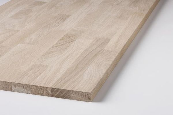 Leimholzplatte Eiche natur 80 x 40 cm 18 mm