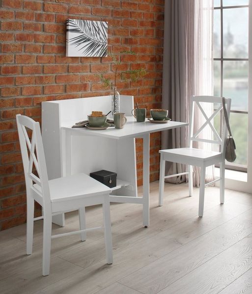OTTO home Klapptisch Dinant, im Landhaus-Stil gehalten, platzsparend, einklappbar, Breite 84 cm