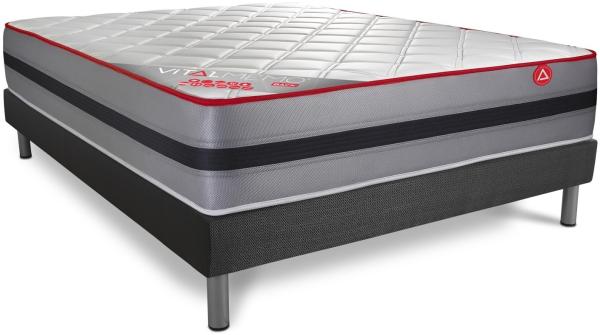 VITALMEMO BACK matratze 120x200 cm + Bettgestell mit lattenrost, Härtegrad 3, Memory-Schaum, Höhe : 25 cm