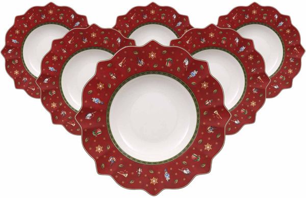 Villeroy & Boch Toy's Delight Suppenteller ø 26,4 cm rot 6er Set