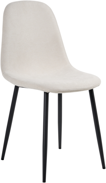 Esszimmerstuhl 4er Set CRANDALL Stoff Hellbeige Bild 4