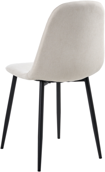 Esszimmerstuhl 4er Set CRANDALL Stoff Hellbeige Bild 6