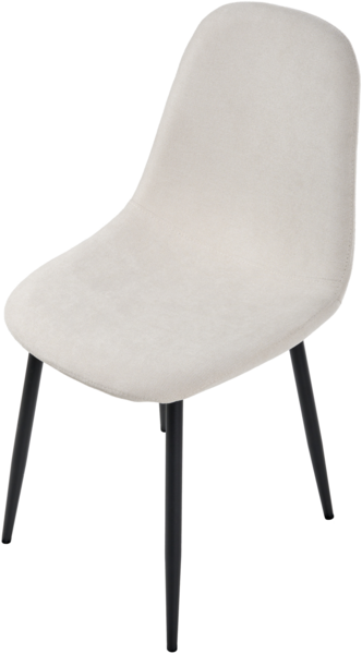 Esszimmerstuhl 4er Set CRANDALL Stoff Hellbeige Bild 7