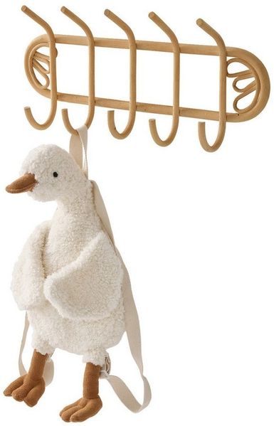 vertbaudet Wandgarderobe Kinderzimmer Wandgarderobe aus Rattan, 5 Haken