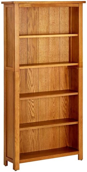 vidaXL Bücherregal 5 Fächer 70x22x140 cm Massivholz Eiche 331736