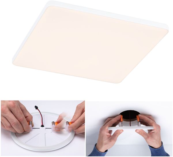 Paulmann 79949 LED Einbaupanel Veluna Edge IP44 200x200 mm 3000K Weiß dimmbar