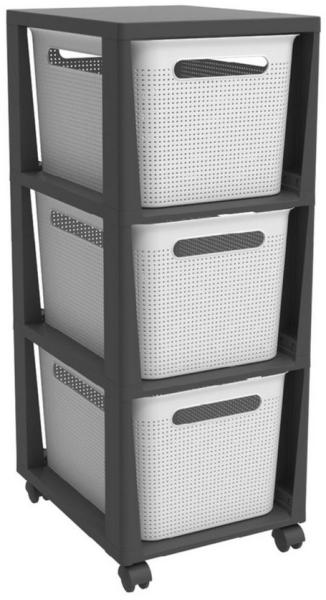 ROTHO Rollcontainer BRISEN Rollcontainer 3 x 16 l, (3 St)