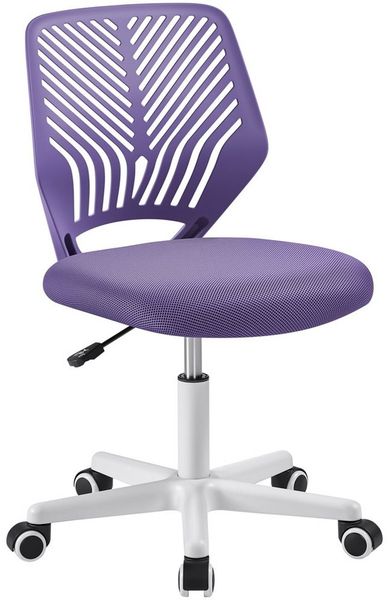 Yaheetech Drehstuhl Höhenverstellbarer Bürostuhl ohne Armlehnen, Schreibtischstuhl mit Netzbezug fürs Arbeitszimmer/Büro/Wohnzimmer