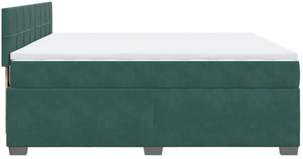 vidaXL Boxspringbett mit Matratze Dunkelgrün 180x200 cm Samt 3286381 Bild 9