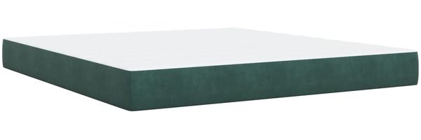 vidaXL Boxspringbett mit Matratze Dunkelgrün 180x200 cm Samt 3286381 Bild 6