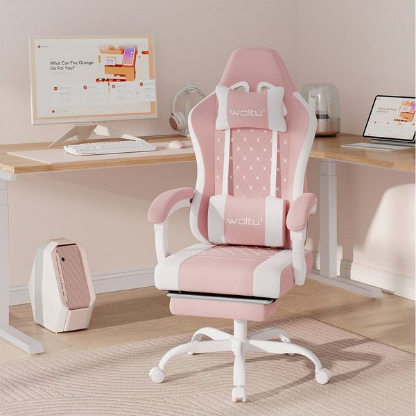 Woltu Gaming-Stuhl (1 St), mit Massagefunktion, ergonomisch, 150 kg, Netzstoff