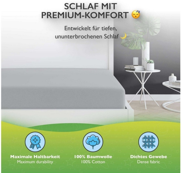 etérea Himmlische Qualität Spannbettlaken etérea Comfort Jersey Topper Spannbettlaken, Jersey, Gummizug: rundum, (1 Stück)