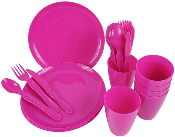 sesua Geschirr-Set Picknickgeschirr Geschirr Set Picknick 31 teilig mit Box, 4 Personen