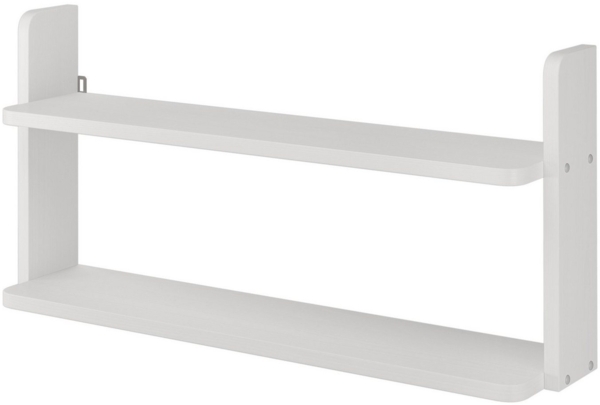 Erst-Holz Wandregal, Seitenregal für Etagenbetten Kiefer massiv, waschweiß ca. 84 cm