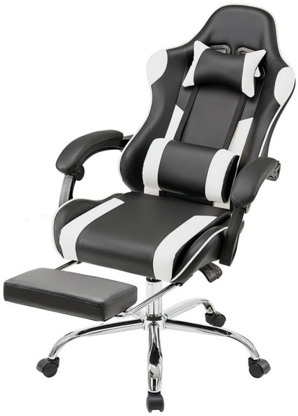 SURFOU Gaming Chair Stuhl PU-Leder Sessel Computerstuhl Computer Bürostuhl Office Chair (Racing Gamer Stuhl 113kg), Belastbarkeit 90-120°Rückenlehne Einstellbar Ergonomischer Bild 5