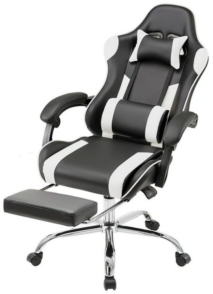 SURFOU Gaming Chair Stuhl PU-Leder Sessel Computerstuhl Computer Bürostuhl Office Chair (Racing Gamer Stuhl 113kg), Belastbarkeit 90-120°Rückenlehne Einstellbar Ergonomischer Bild 4
