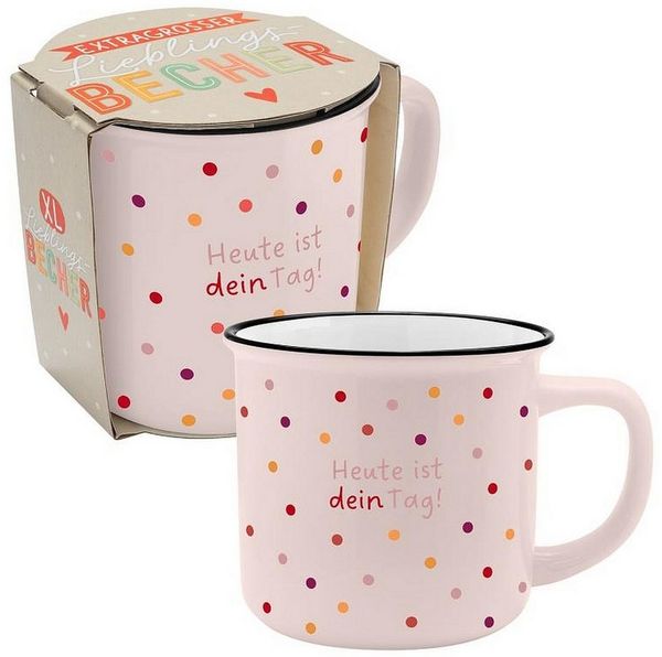 XL Tasse Tee- Kaffeetasse Kaffeebecher 55cl Geschenk Sheepworld DEIN TAG 074182