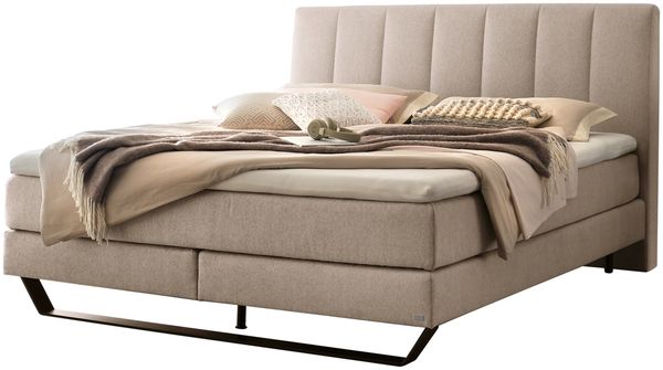 Ambra Boxspringbett schwarz Polyester/Polyamid/Viskose 214cm x 143cm x 115cm