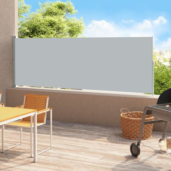 vidaXL Seitenmarkise Ausziehbar 200x500 cm Grau 313419