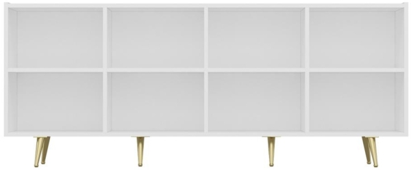 Vente-unique - Sideboard mit 4 Türen - MDF - Weiß & Goldfarben - MOLYA von Pascal Morabito Bild 4