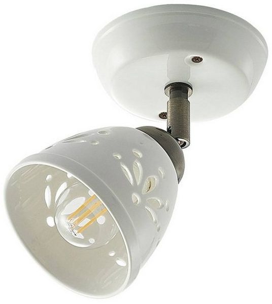 Lindby Deckenstrahler Sanrike, Keramik Weiß IP20, 1x25 W
