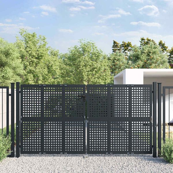 vidaXL Gartentor Anthrazit 300x150 cm Stahl 154568