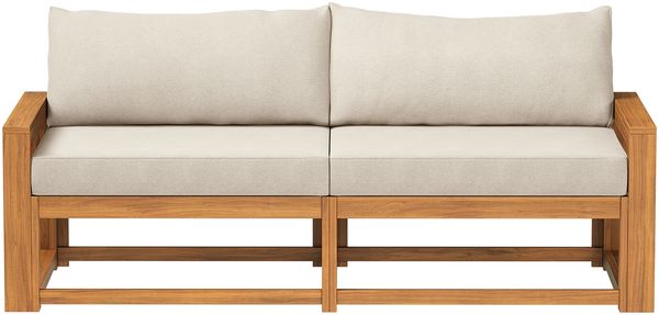 STEELSØN 'Mizaru' Premium Gartenlounge, Gartenmöbel Set, taupe, Akazienholz, wetterfest und UV-beständig, Outdoor Sofa 2 Sitzer