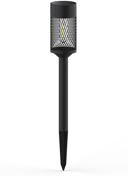Forever Light Solar LED Lamp Steel Post SUNARI FLS-15, Schwarz