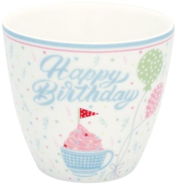 Greengate Latte Cup Alma Birthday White STWLATABY0106