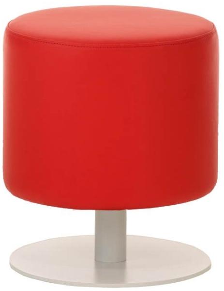 Sitzhocker - Max - Hocker Rundhocker Kunstleder Rot 38x38 cm