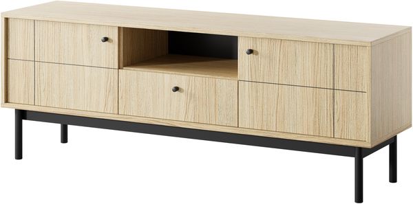 AX LIVING Schrank für TV Cypressa 154 154 cm Modern in Eiche Linea