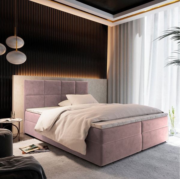 Masseno Boxbett LENA 140x200 cm mit Bonell Matratze und Topper