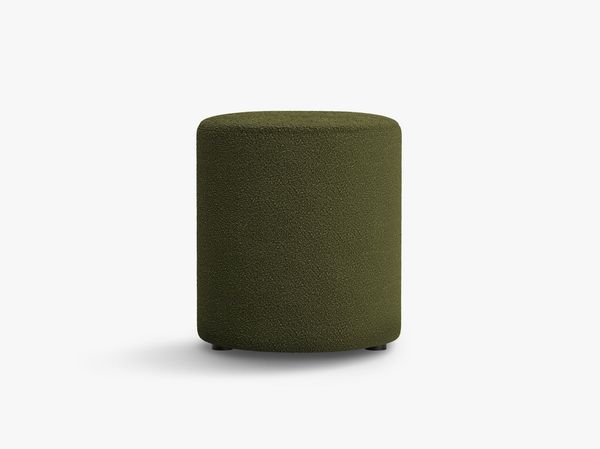 Micadoni Pouf Dia 40cm Boucle Baloo Dunkel-Olivgrün Bild 4