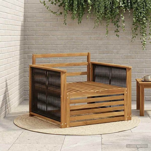 vidaXL Outdoor Mittelsofa Natur 3438938