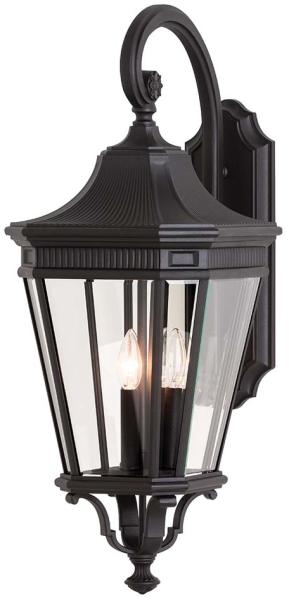 Außenleuchte, Wandlampe, ALU.-Druckguss Glas, H 76,2 cm